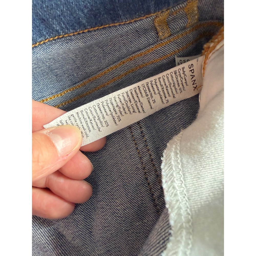 Spanx Shape Everywhere Flare Jeans Women XL Blue Pull On Stretch High Rise - Picture 7 of 11